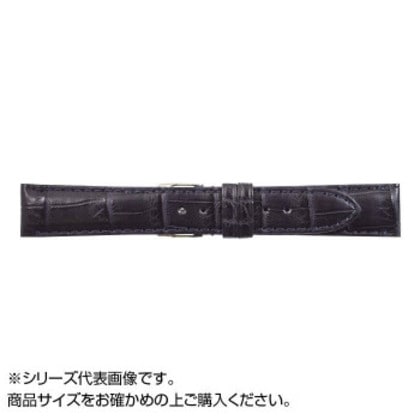 MIMOSA(ミモザ) 時計バンド クロコマット 18mm ネイビー (美錠:銀) WRM-N18