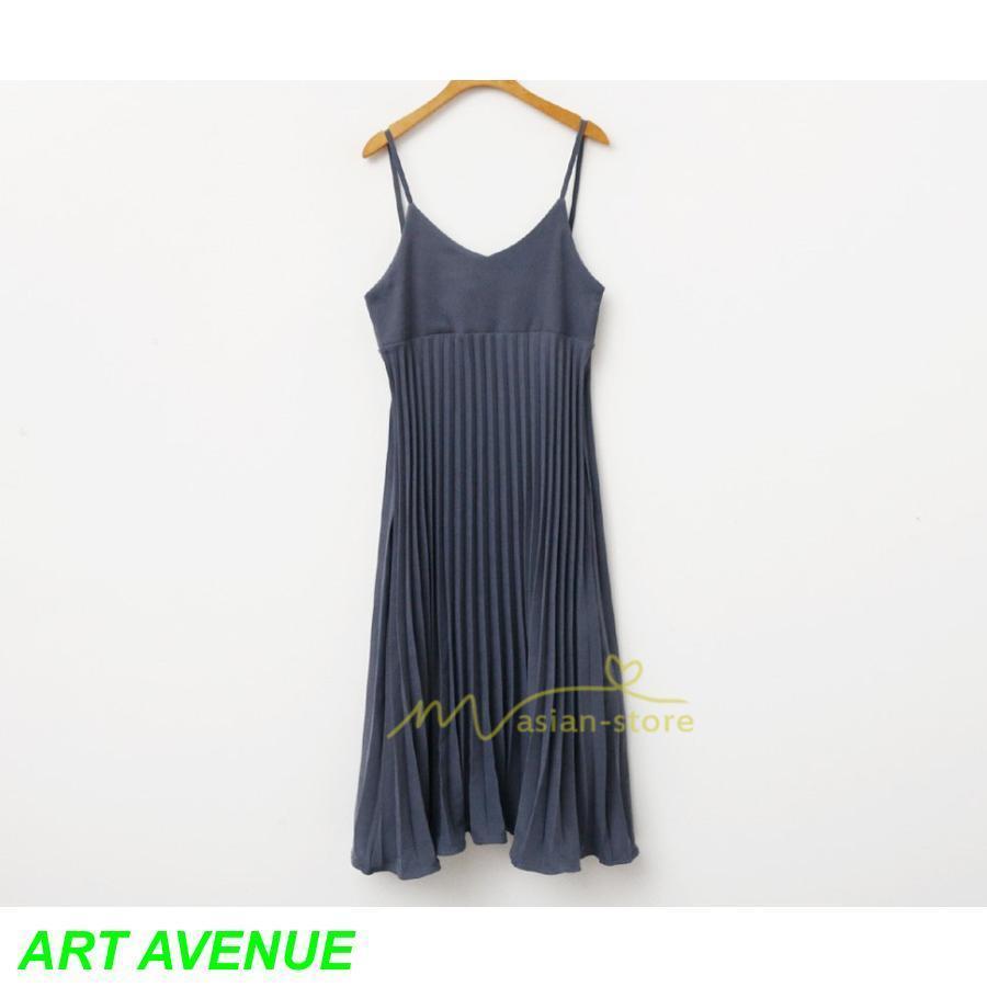 プリーツワンピース キャミソールワンピ ロング丈 マキシ レディース 韓国ファッション 20代30代40代 春夏秋冬 着痩せ 着回し 通勤通学 カジュアル 上品 作
