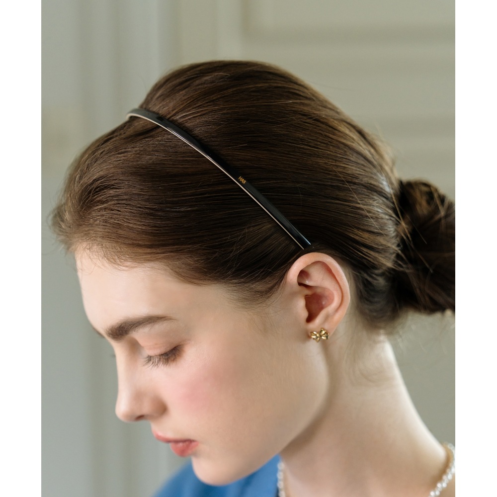 HAS HFS006 薄い黒のセルロイド ヘアバンド