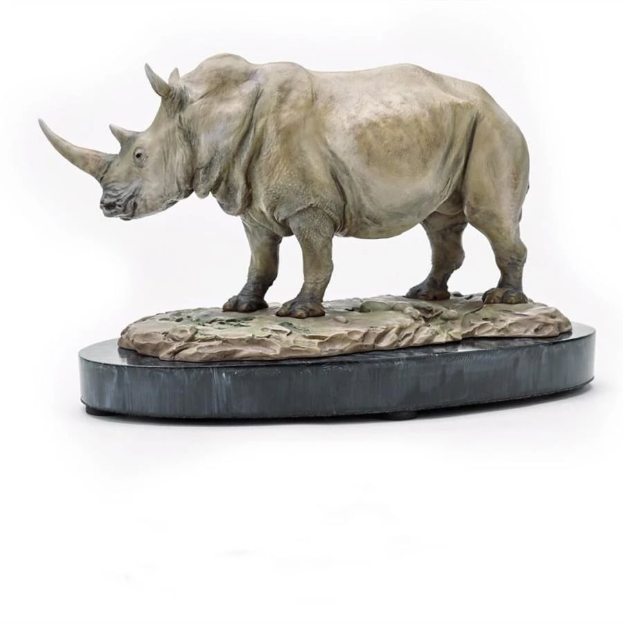 Memory Museum 1/15 サイズ シロサイ サイ科 動物 リアル フィギュア プラモデル おもちゃ 模型 プレゼント オリジナル コレクション 台座付き