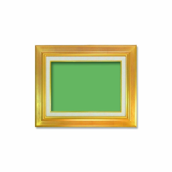 ( 油額 ) 油絵額 F4号 333×242mm ゴールド 油縁 キャンバス額 UVカットアクリル仕様 金の油絵額 額 額縁 フレーム