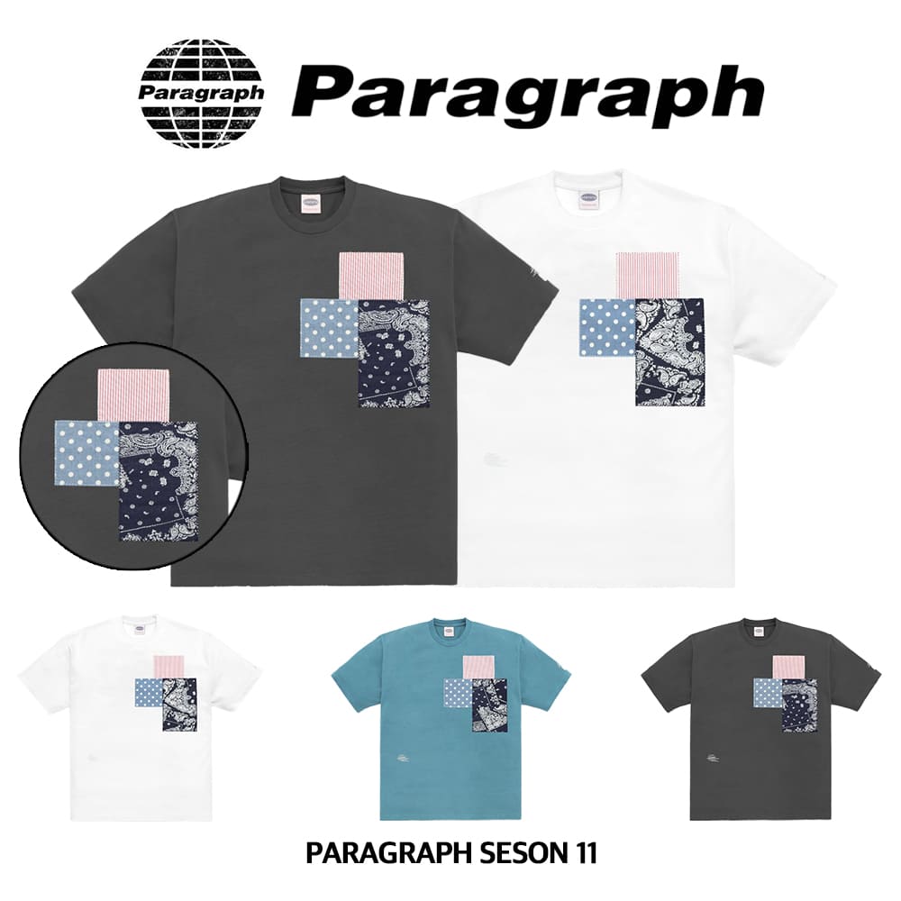 [Paragraph] no.030 PAISLEY PATCHWORK T SHIRT