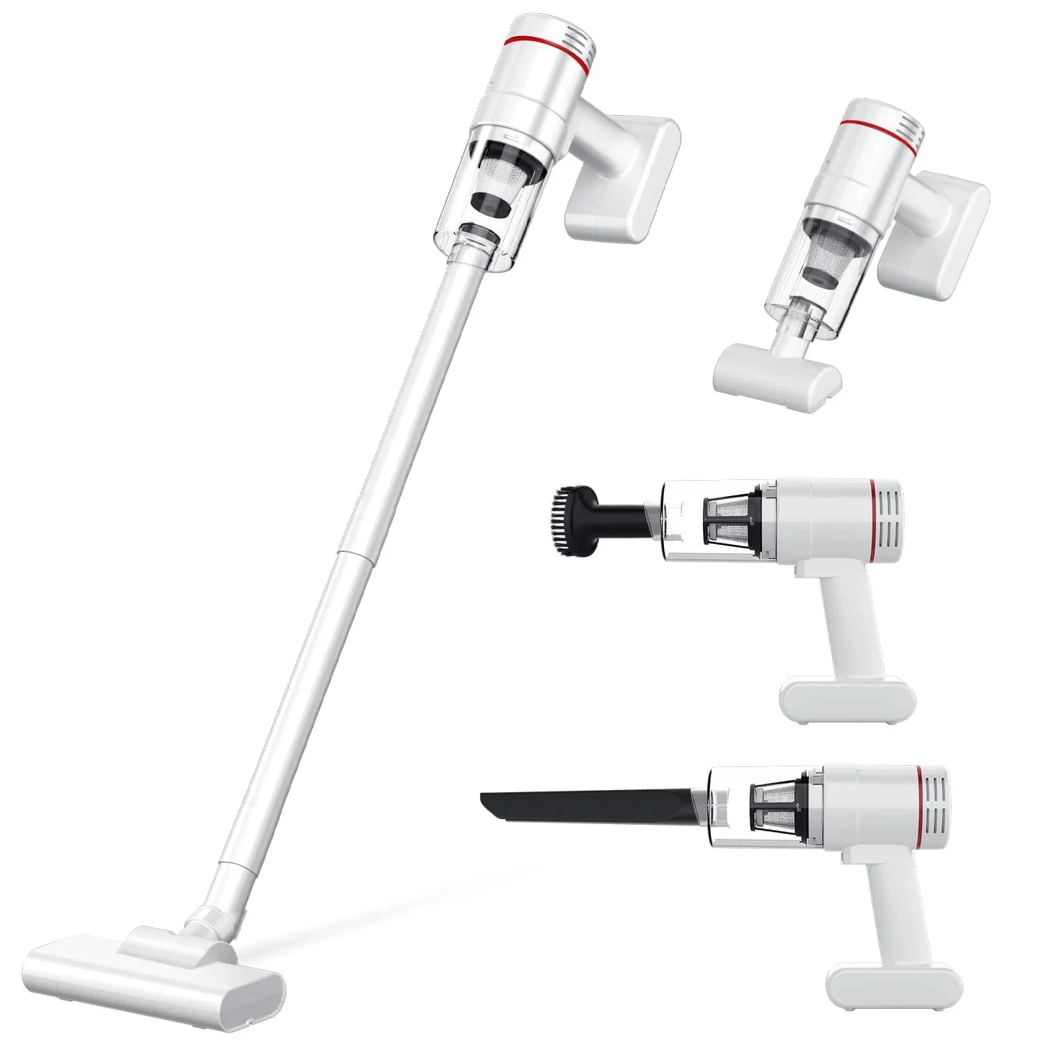 コードレス掃除機 100Pa 強力吸引 Type-C 充電式 軽量 HEPA フィルター 延長パイプ 4 種類ノズル 2way ハンディークリーナー スティッククリーナー 一人暮らし向け 4,315円