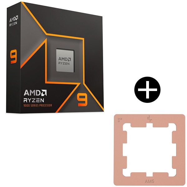 Ryzen 9 9900X W/O Cooler WOF CPU + DEEPCOOL R-AM5TPG-CUNNAN-G AM5 サーマルペーストガード セット