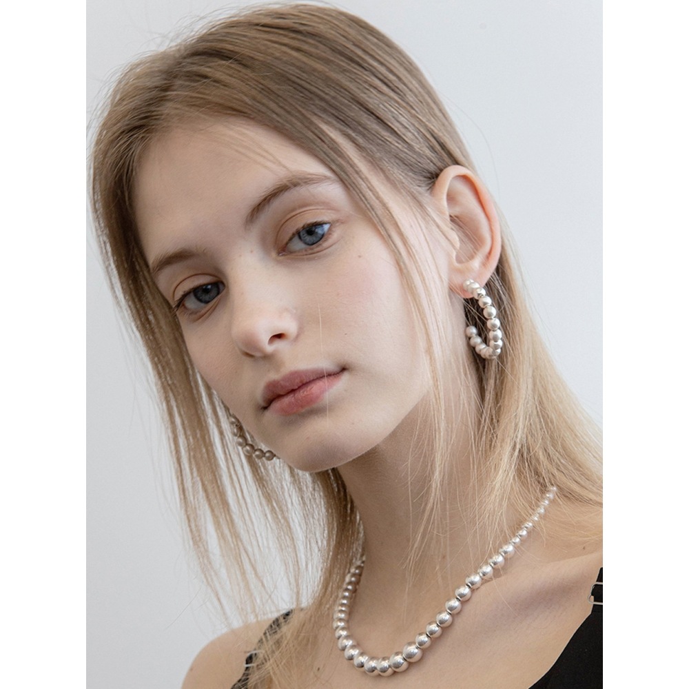 Jean Paul Clarisse メタルボールリングイヤリング M JB 22048E