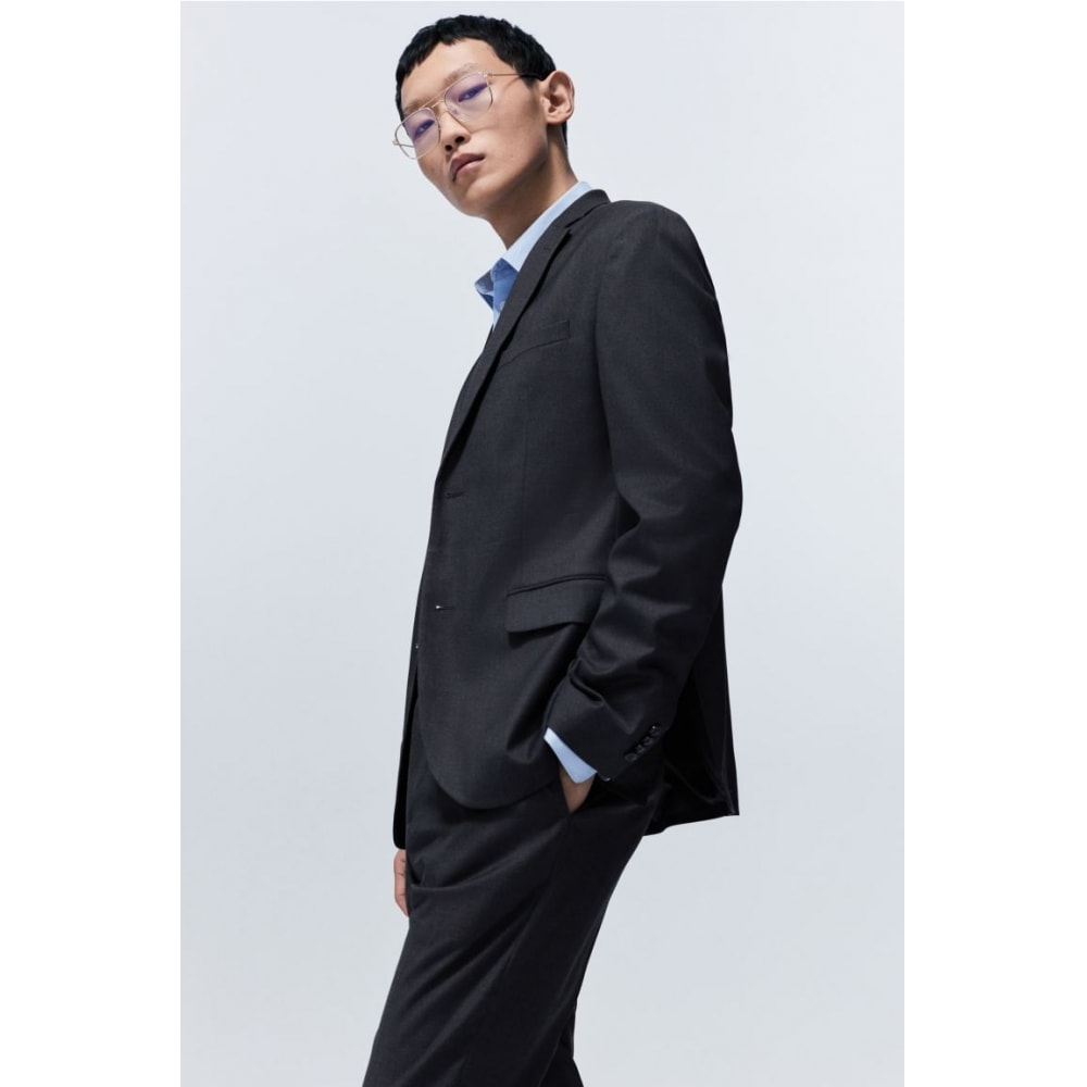 H&M スリムフィットジャケットダークグレー 14,752円