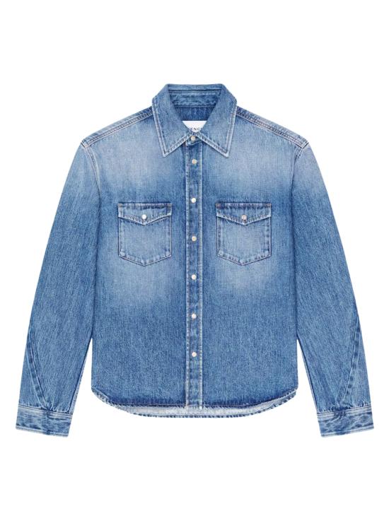 GIVENCHY Men Shirts BM616V5YD3 420 Light denim