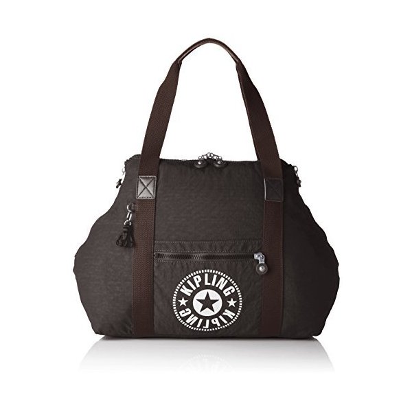 Kipling ART M Canvas & Beach Tote Bag， 58 cm， 26 liters， Black (Lively Black) 並行輸入品