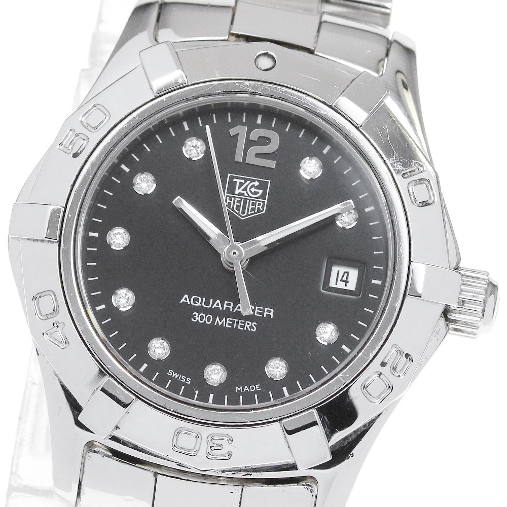 タグホイヤー TAG HEUER WAF141C アクアレーサー 10Pダイヤ クォーツ レディース _825566【中古】