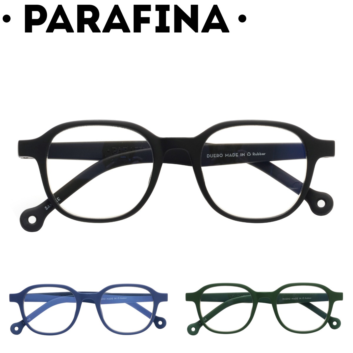 PC用メガネ PARAFINA DUERO ブルーライトカットメガネ パソコン用メガネ pc メガネ 軽量 サスティナブル 反射防止加工 エコ 耐久性 丈夫 おしゃれ ポリカーボネート ゴム