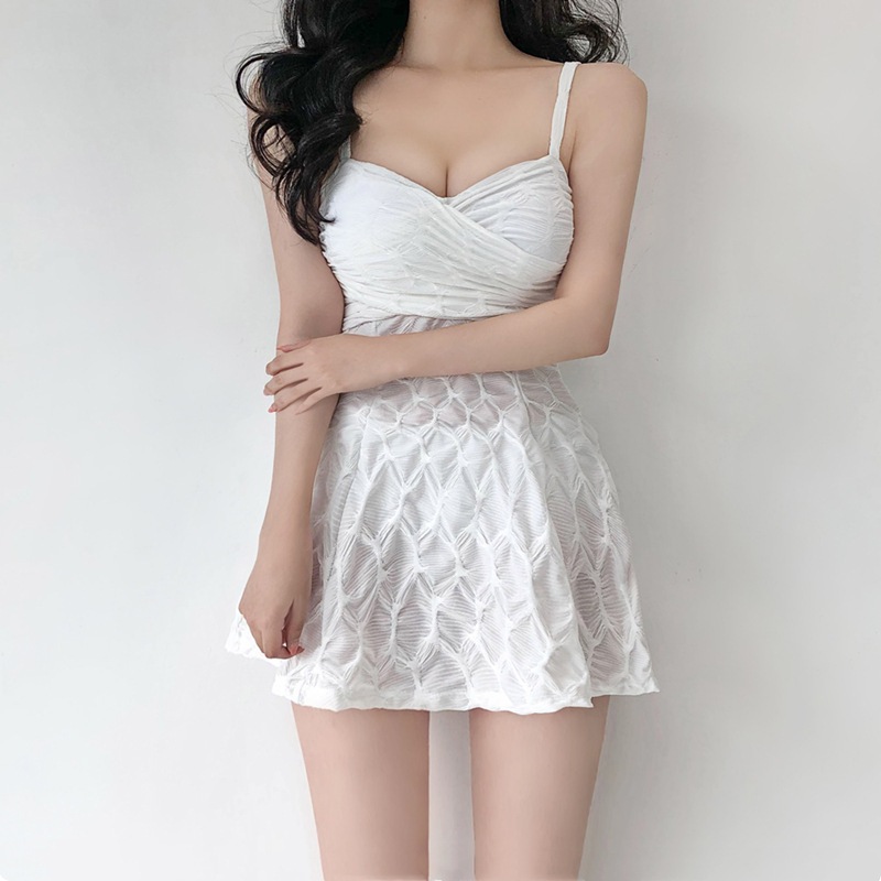 【1つ買うと10つ無料】2025温泉保守派のワンピース学生スイムスーツガールズスカートスプリットブリーフスイート