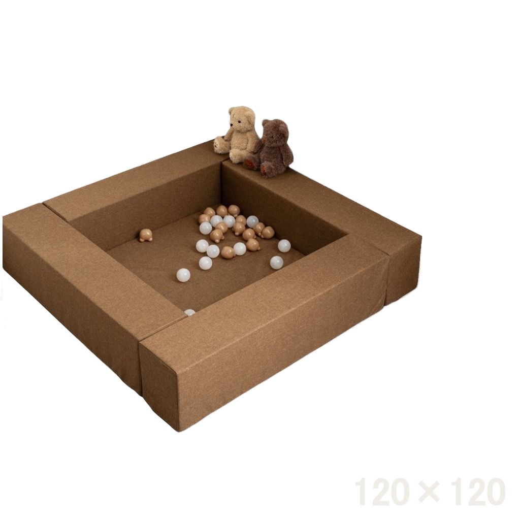 キッズコーナー 5点セット 完成サイズ120x120cm 高さ24cm （ブロック4 + マット） 安全素材 ファブリック生地