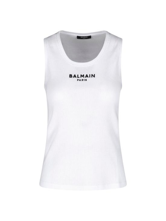 BALMAIN Women Tunic Tops HF1EB075BD10 GAB White