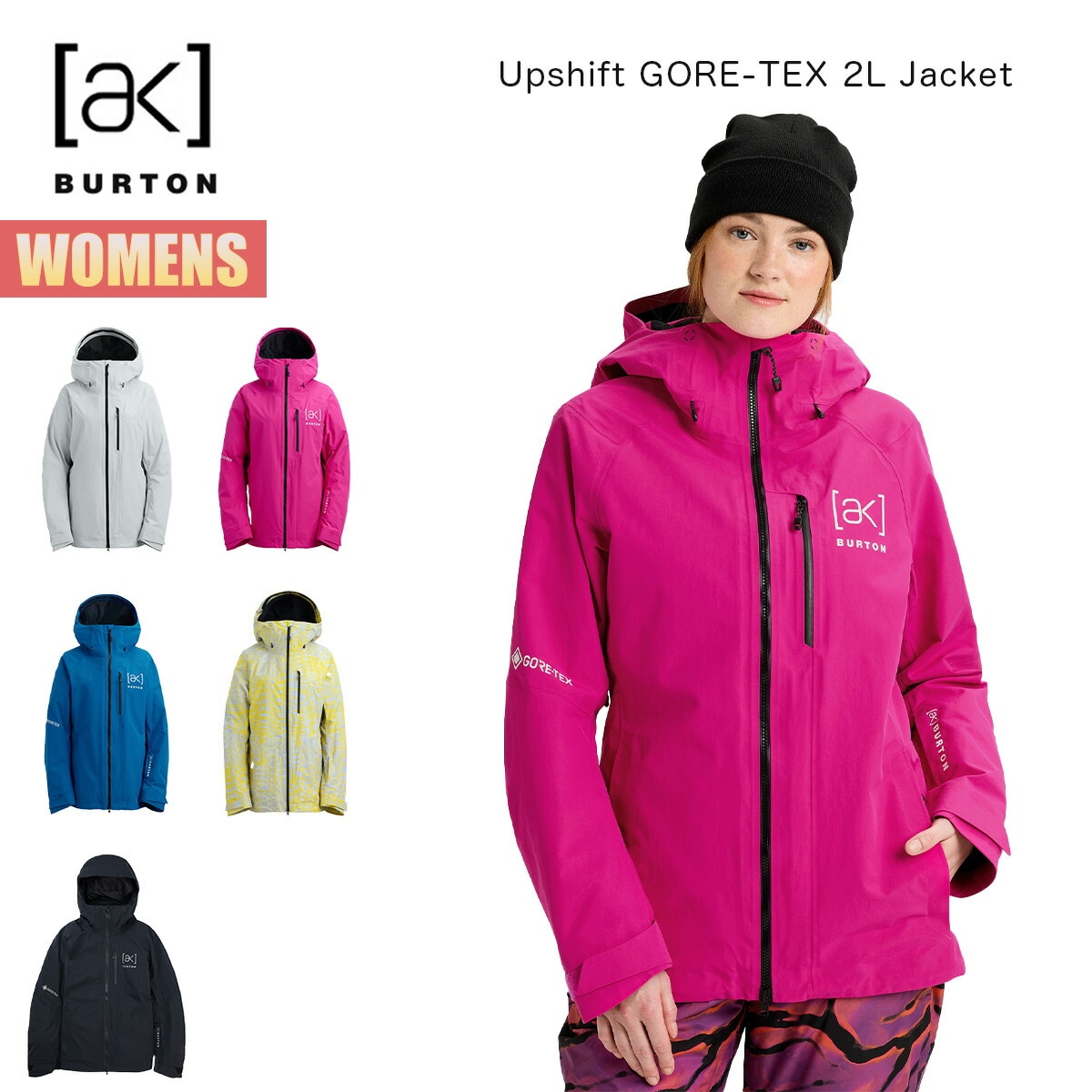 スノーボードウェア レディース ジャケット 25-26 [ak] ゴアテックス 2レイヤー アップシフト W26JP-212821 Womens [ak] GORE-TEX 2L Upshift