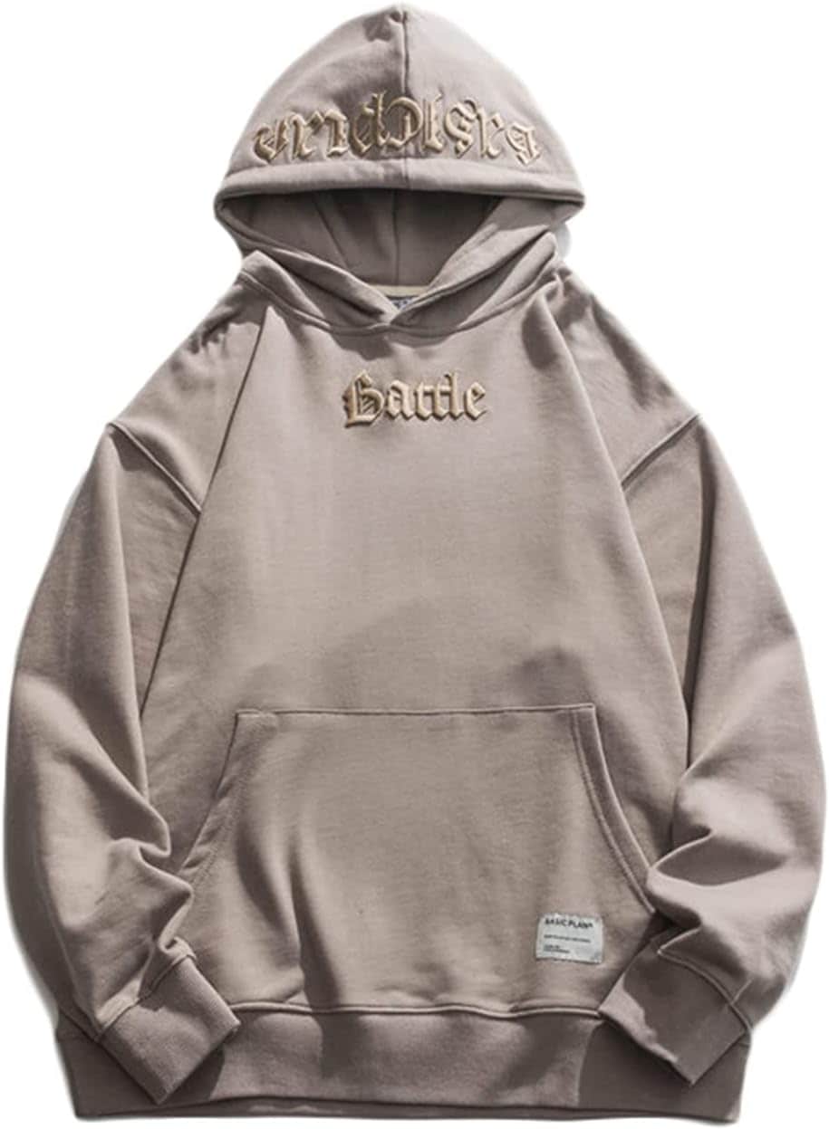 男性 長袖 パーカー 春秋 刺繍 プルオーバー フード付き 流行し 通気性 ストレッチ 体型パカー 無地 トップス トレーナー 柔らかい 丈長め カジュアル シンプル カッコイイ お出かけ