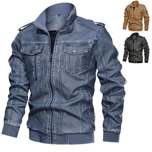 レザージャケット バイクウェア メンズ ミリタリー 上着 作業用 ジャンパー カジュアル ライダースジャケット 秋冬用