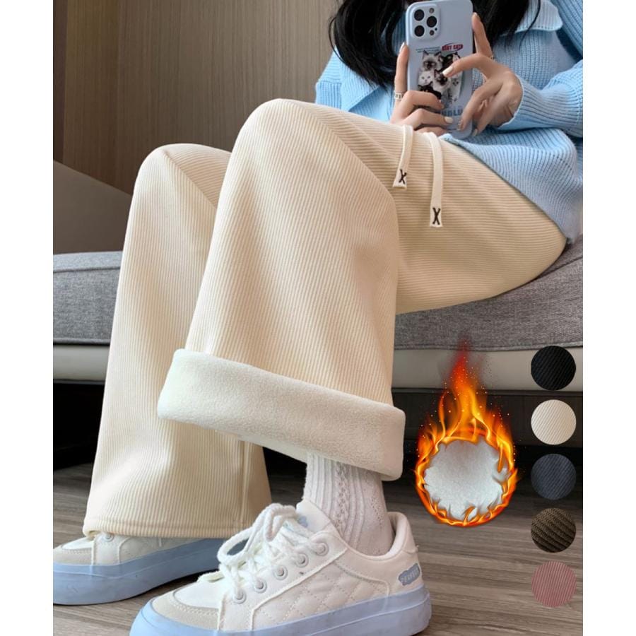 【急速出荷!】人気沸騰 大人気レディースパンツ 裏起毛 コーデュロイパンツ ハイウエスト