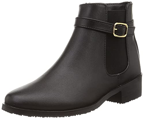 [オリエンタルトラフィック] レインシューズ レイン 晴雨兼用 ブーツ 滑りにくい レディース 大きいサイズ 小さいサイズ 歩きやすい サイドゴア ファスナー BLACK 22.0 cm~22.5 c