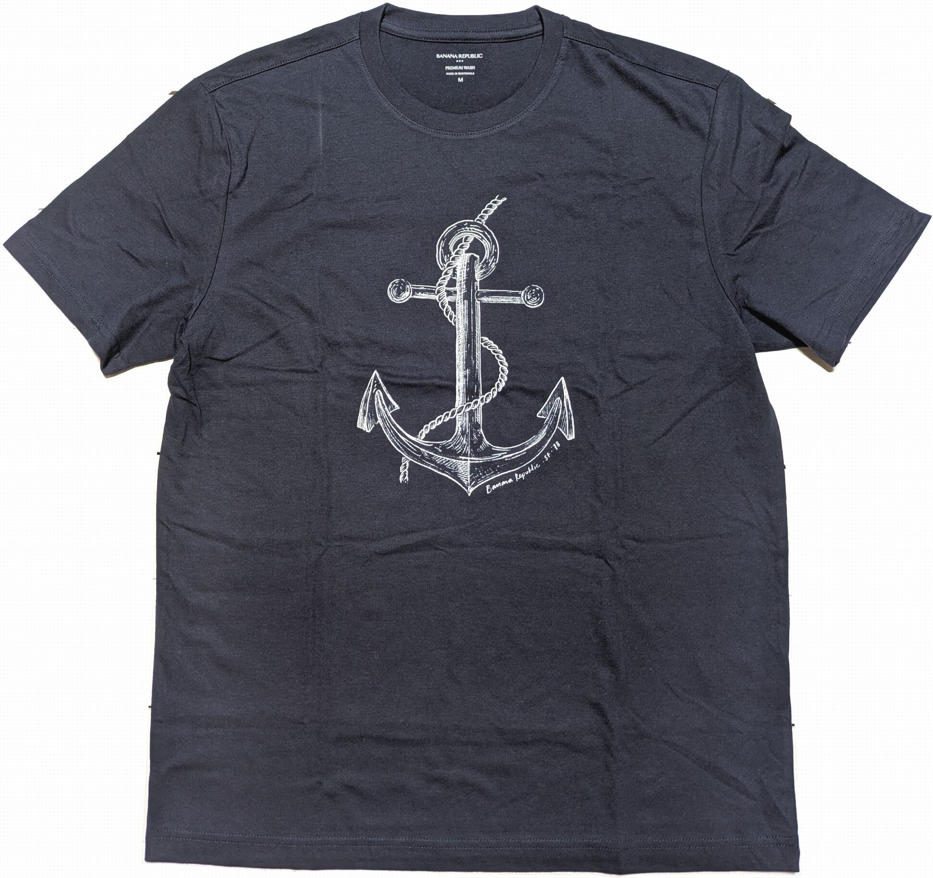 半袖 プリント Tシャツ ネイビー メンズ BANANA REPUBLIC 092 5,016円