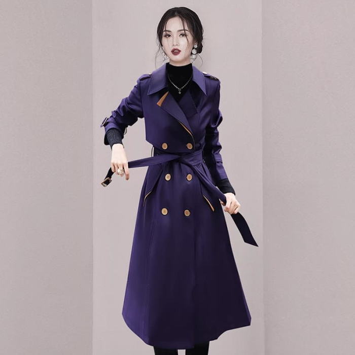 長袖に襟レディースファッション コート ジャケット