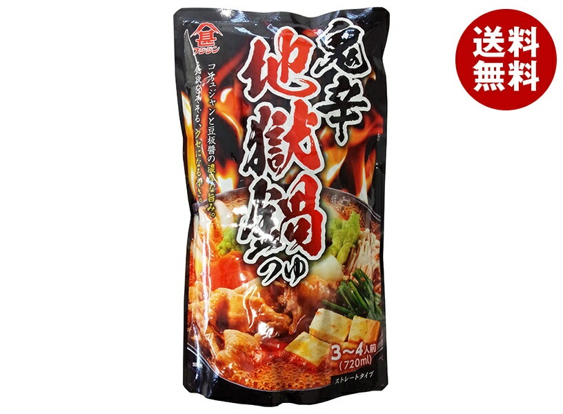 富士甚醤油 鬼辛 地獄鍋つゆ ストレート 720ml＊12袋入