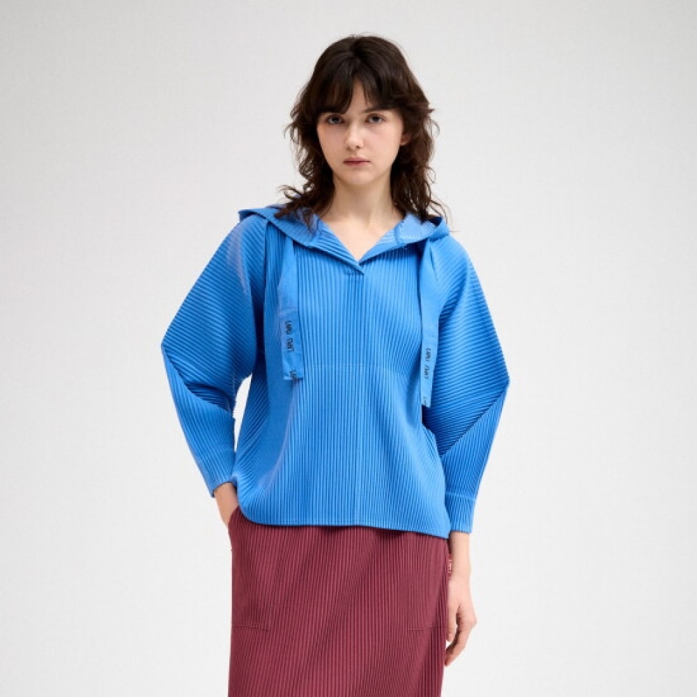 ラフリ レディース レタリング Vネック フード Tシャツ LPTSS125003