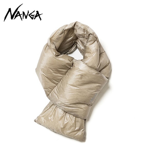 ナンガ PORTABLE LIGHT DOWN MUFFLER(UNISEX) BEG FREE NA2243-3C301 N1PMEGN3 ポータブルライトダウンマフラー(ユニセックス)