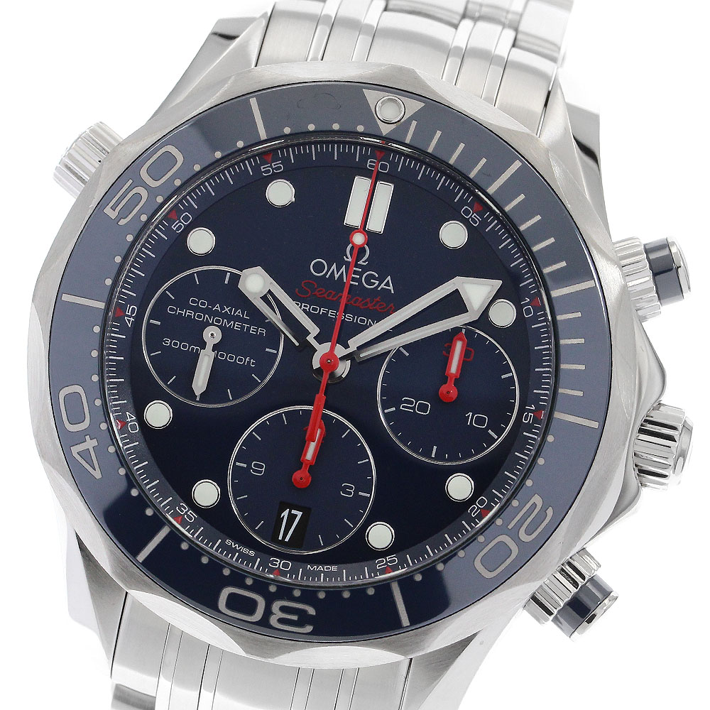 オメガ OMEGA 212.30.42.50.03.001 シーマスター ダイバー300M クロノグラフ コーアクシャル 自動巻き メンズ 良品 保証書付き_894655【中古】