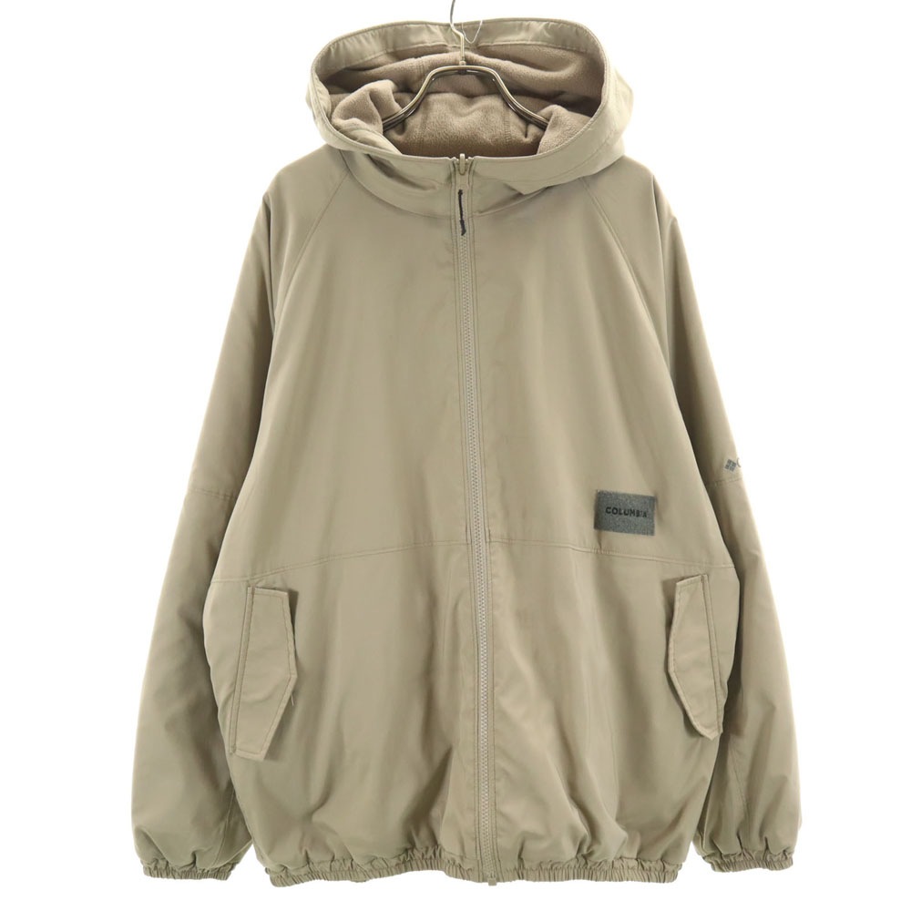 リバーシブル ジップジャケット XL ベージュ アウトドア レディース 古着