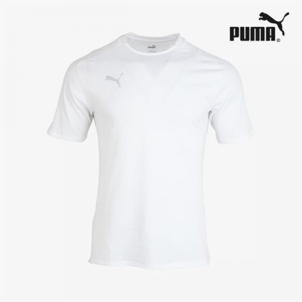 プーマガレリアプーマチームカップスポーツカジュアルメンズホワイト半袖Tシャツ