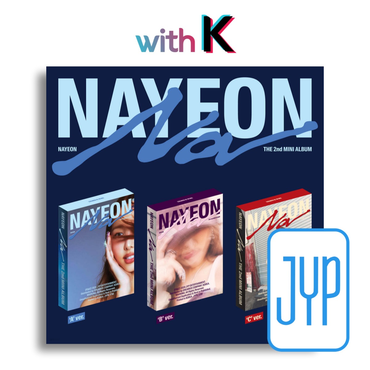 [JYP 特典] (SET) NAYEON (Twice) - NA / 2nd Mini Album