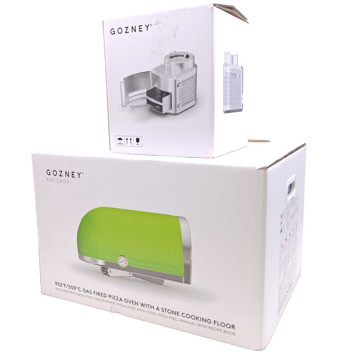 【中古・未使用品】Gozney Roccbox ポータブル ピザオーブン ロックボックス [ウッドバーナー2.0 セット] グリーン アウトドア バーベキューBBQ キャンプ