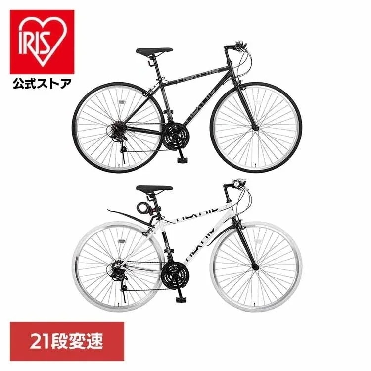 【イチオシ商品】自転車 クロスバイク 21段変速 泥除け付き 【完成品】NX-7021 33748 オオトモ (代引不可) (TD)