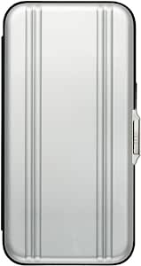 【iPhone13 Pro ケース】ZERO HALLIBURTON Hybrid Shockproof Flip Case for iPhone13 Pro 手帳型 (Silver) [UNiCAS