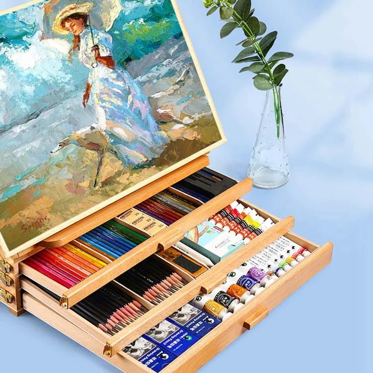 【学用品】再入荷商品イーゼル 絵画スタンド 角度調節 3層 卓上 イーゼル 4K画板 メーカー イーゼル 木製 卓上イーゼル 看板立て 油絵 水彩画 画材 写生 スケッチ 手芸 画材 描画 スタジオ絵