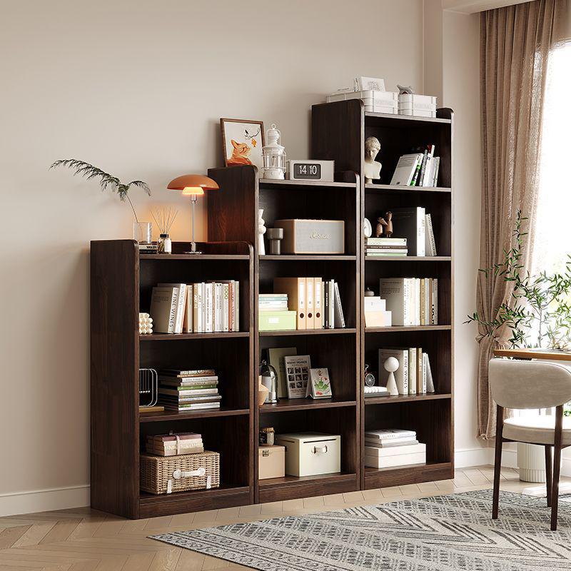 完全に固形の木製本棚リビングルームフロアシェルフ無料コンビネーションストレージ低キャビネット低いキャビネット積み壁狭いキャビネット本棚