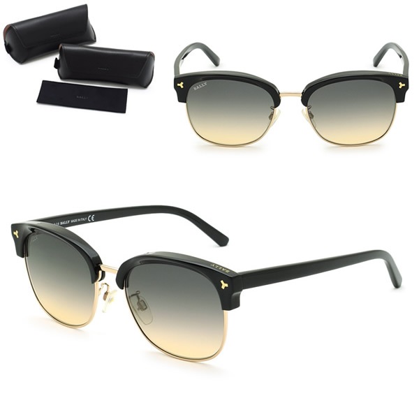 サングラス BY0012-H/S 05B 54 サングラス ノーズパッド UVカット メンズ ブラック ゴールド グレーベージュグラデーション