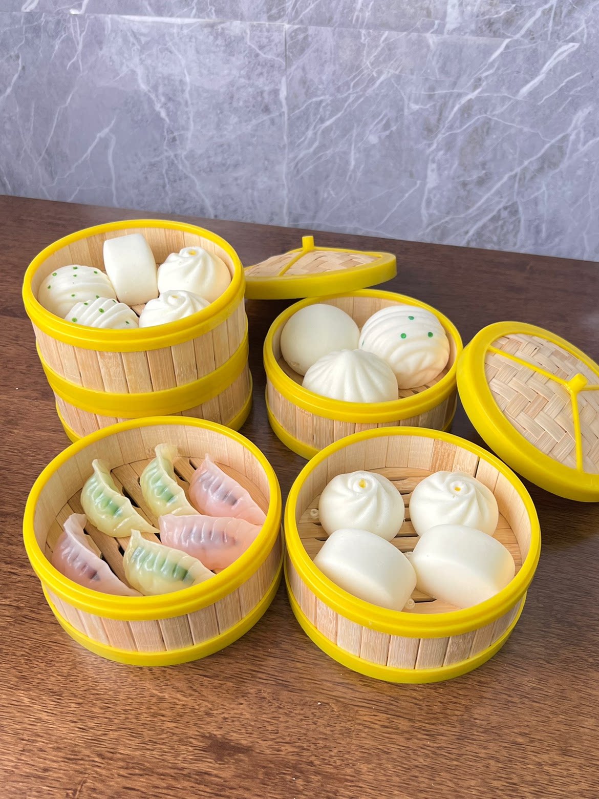 模擬食品モデル：饅頭包子点心柔らかく弾力性のある展示場店舗のショーウィンドウ装飾品撮影用小道具
