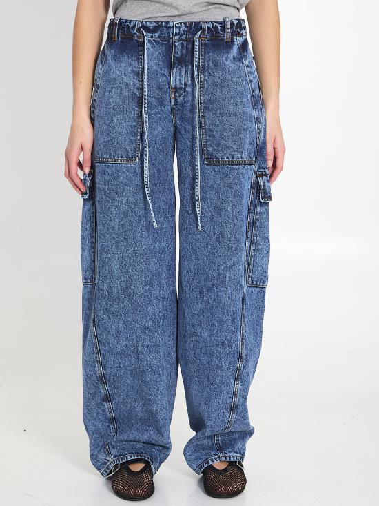 ALAIA Women Denim Pants AA9P1308T535C BLUE