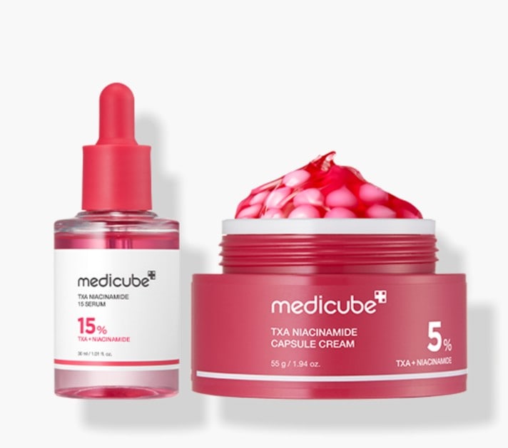 TXA ナイアシンアミド ピンクトーニング 2種セット セラム30ml & カプセルクリーム55g