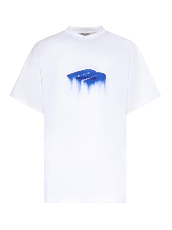 BALENCIAGA Men T-Shirts 850345 TUVJ89000 WHITE