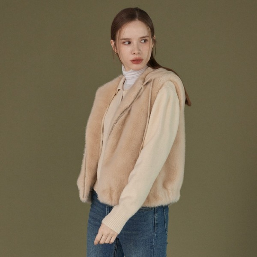 (リアーナニューヨーク) ソフトポッパーフード付きベスト