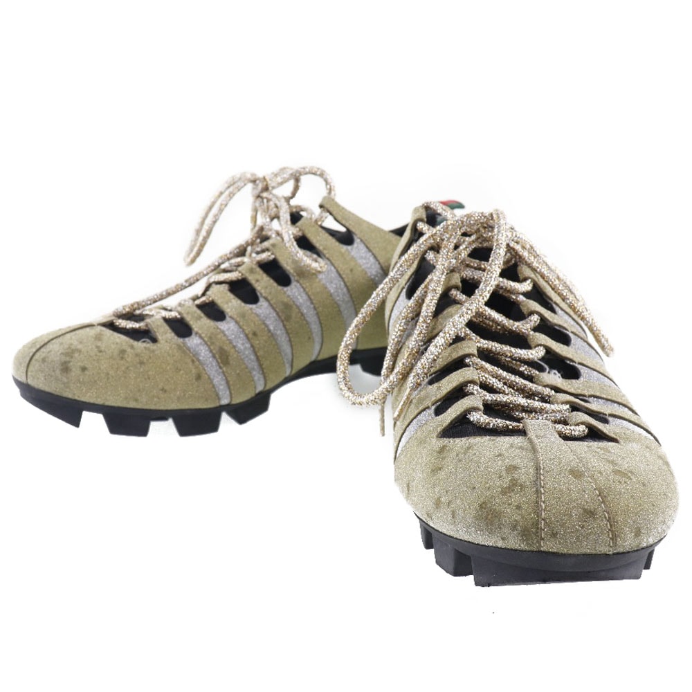 シェリーライン キャットヘッド グリッター 419548 スニーカー ゴム ゴールド メンズ 中古品
