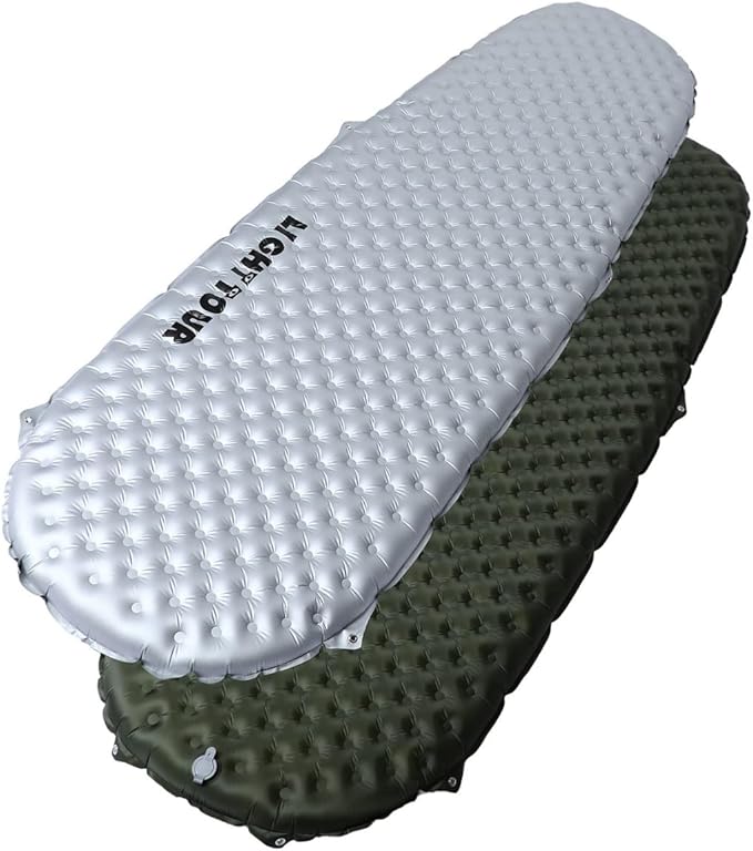 エアーマット 高R値5.8/3.5-20℃の低温で使用 エアーベッド 超軽量 キャンプ マット インフレーターマット 防水 防災 登山 アウトドア 車中泊 旅行 ポータブル 収納袋付き (R5.8