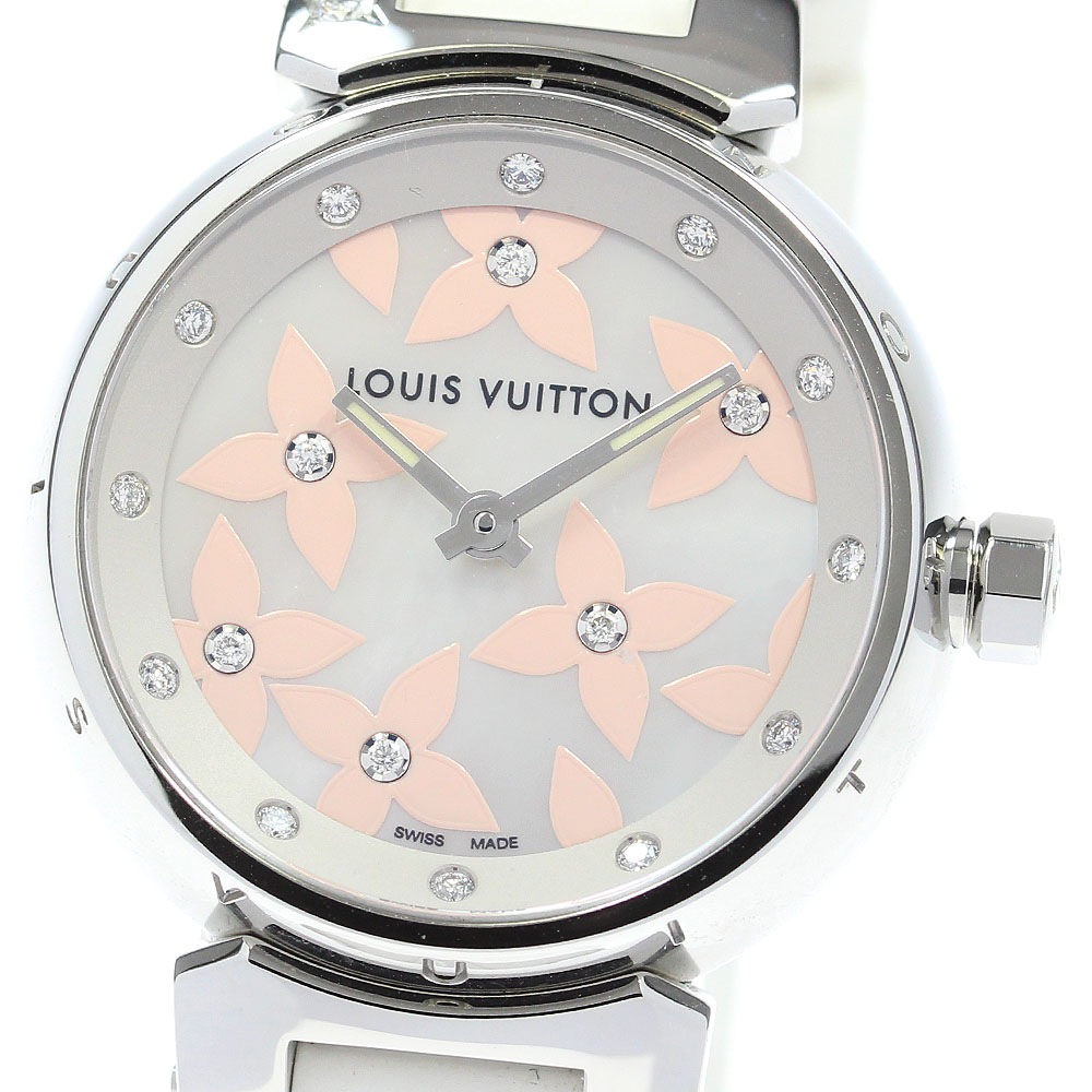 ルイヴィトン LOUIS VUITTON Q121H タンブール ラブリーダイヤ ダイヤモンド クォーツ レディース 箱保証書付き_824895【中古】