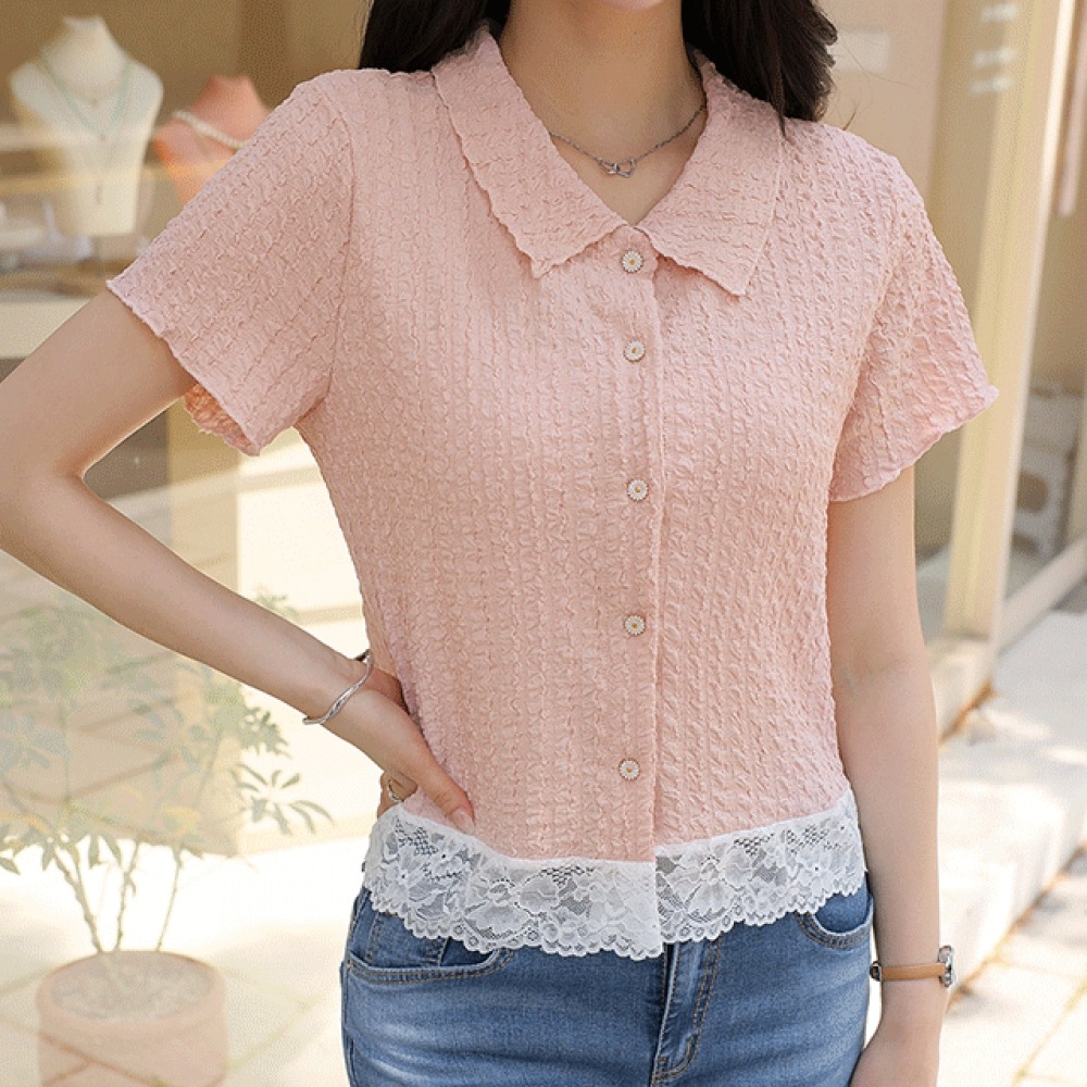 クリック＆ファニー ペンネルレース カラーブラウス モデル