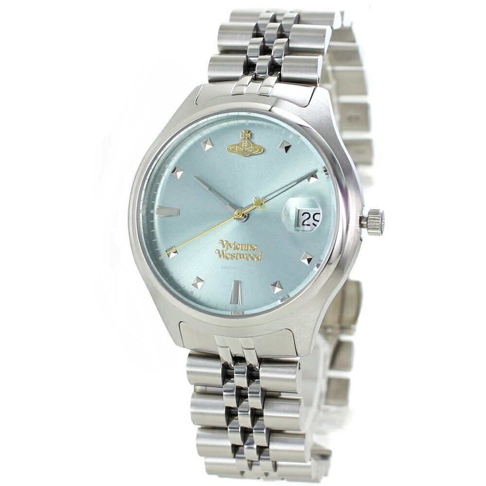 ブルー シルバー ブレスレット ビジネス スーツ フォーマル 紳士服 パーティー ドレス おしゃれ 上品 シンプル ボーイズサイズ ヴィヴィアン ウエストウッド 腕時計 手表 レディース メンズ プレ 28,258円