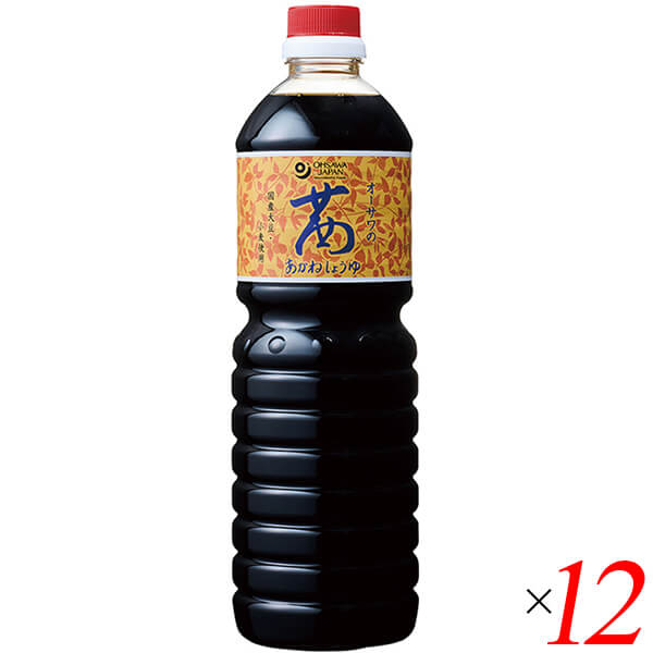 オーサワの茜醤油(ペットボトル)1L 12本セット
