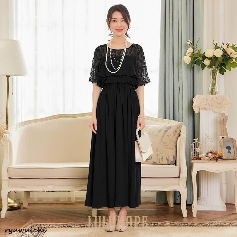 パーティードレス 結婚式 ワンピース ドレス 大きいサイズ 袖あり ロング丈 ロング 冬 春 夏 秋 フォーマルドレス レース おしゃれ 代 代 代 代