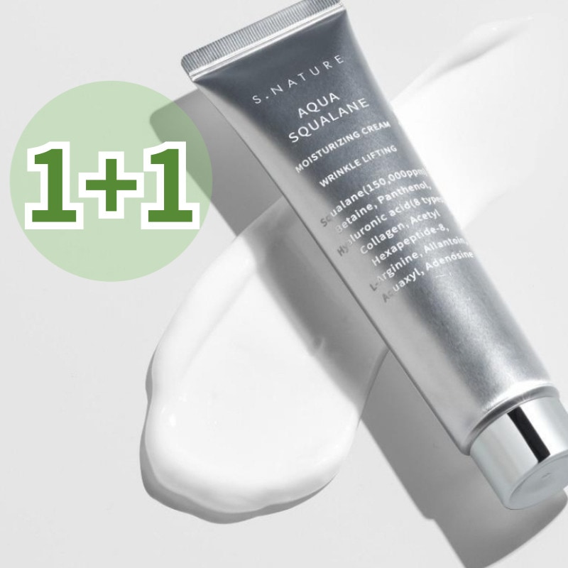 [60ml+60ml]SNATUREアクアスクワラン 水分クリーム/水分と栄養供給/皮膚の弾力性/韓国コスメ